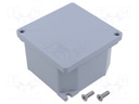Enclosure: multipurpose; X: 100mm; Y: 100mm; Z: 58mm; ALUBOX; grey