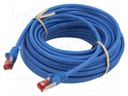 Patch cord; S/FTP; 6; stranded; Cu; LSZH; blue; 15m; halogen free