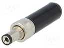 Plug; DC supply; female; 5,5/2,1mm; 5.5mm; 2.1mm; for cable; 5A