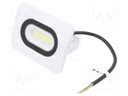 Lamp: LED flood light; 4000(typ)K; IP65; Body: white; 20W; 230VAC