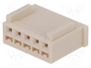 Plug; wire-board; female; 2.5mm; PIN: 5; w/o contacts; for cable