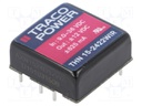 Converter: DC/DC; 15W; Uin: 9÷36V; Uout: 12VDC; Uout2: -12VDC; 1"x1"