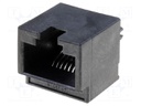 Socket; RJ45; PIN: 8; Cat: 3; gold-plated; Layout: 8p8c; THT; on PCBs