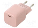 Power supply: switching; mains,plug-in; 5÷20VDC; 30W; pink; 3A