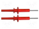 Test lead; 10A; banana plug 4mm,both sides; insulated; Len: 1m