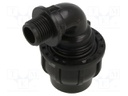 Splice terminal: clamping; Thread: G 1/2" external; 25mm; Plast