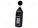 Meter: sound level; LCD 2,2"; Sound level: 20÷130dB; 20÷8000Hz