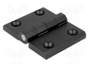 Hinge; Width: 76mm; zinc and aluminium alloy; black; H: 60mm