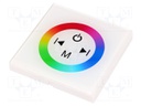 LED controller; Channels: 3; 12A; 86x86x36mm; white; Uout: 12/24VDC
