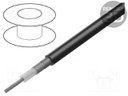 Wire: coaxial; RG214; stranded; Cu; PVC; black; 100m; Ø10.8mm