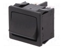 ROCKER; DP3T; Pos: 3; ON-OFF-ON; 6A/250VAC; black; IP40; none; 100mΩ