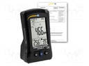 Meter: air quality; Range: 400÷5000ppm CO2; Humid.range: 0÷99%RH