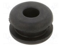 Grommet; black; UL94HB; TPR
