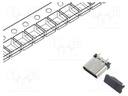 Connector: USB C; socket; SMT; PIN: 24; vertical; top board mount