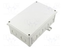 Enclosure: junction box; X: 118mm; Y: 68mm; Z: 188mm; wall mount