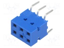 Socket; wire-board; female; DUBOX; 2.54mm; PIN: 6; THT; 2A; straight