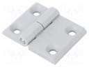 Hinge; Width: 63mm; zinc and aluminium alloy; silver; H: 50mm