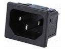 Connector: AC supply; socket; male; 10A; IEC 60320; C14 (E)