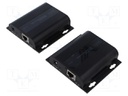 HDMI extender; DC socket x2,HDMI socket x2,RJ45 socket x2