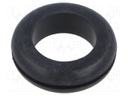 Grommet; black; UL94HB; TPR