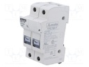 Fuse base; 10x38mm; for DIN rail mounting; 32A; 690VAC; Poles: 2