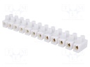 Terminal block; screw terminal; ways: 12; 6mm2; terminals: 24; 400V