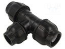 Splice terminal: clamping; for PE pipes; Plast; Medium: water