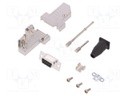 D-Sub; PIN: 9; plug; female; shielded,turned contacts; angled 45°