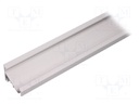 Profiles for LED modules; angular; natural; L: 1m; aluminium