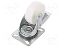 Transport wheel; Ø: 80mm; W: 30mm; H: 107mm; torsional with lock