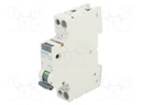 RCBO breaker; Inom: 4A; Ires: 30mA; Poles: 1+N; 230/400VAC; DIN; IP20