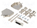 D-Sub; PIN: 15; plug; female; stamped and formed contacts; black