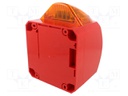Signaller: lighting-sound; 10÷60VDC; siren,flashing light; LED