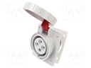 Connector: AC supply 3-phase; socket; female; 16A; 400VAC; IP67