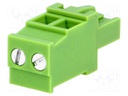 Pluggable terminal block; 5.08mm; ways: 2; angled 90°; plug; 300V