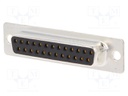 D-Sub; PIN: 25; plug; female; turned contacts; soldering; for cable