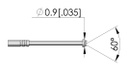Test needle; Operational spring compression: 4.3mm; 3A; Ø: 0.9mm