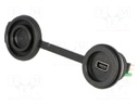 USB B mini; 1310; for panel mounting,rear side nut; USB 2.0