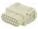 Connector: HDC; contact insert; female; MIXO; PIN: 25; w/o contacts