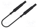 Test lead; 70VDC; 33VAC; 12A; banana plug 4mm,both sides; black
