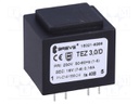 Transformer: encapsulated; 3VA; 230VAC; 18V; 167mA; Mounting: PCB