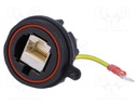 Coupler; 0.8m; Buccaneer Ethernet; PIN: 8; with earthing; 1.5A