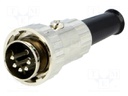 Plug; DIN; male; with strain relief; PIN: 5; Layout: 180°; straight
