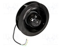 Fan: AC; radial; 230VAC; Ø225x69mm; 852m3/h; 70dBA; ball bearing