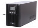Power supply: UPS; 144x411.5x215mm; 1.8kW; 2kVA; 18.5kg; 9Ah