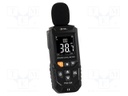 Meter: sound level; LCD; Sound level: 30÷130dB; 20Hz÷12.5kHz; IP20