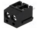 PCB terminal block; angled 90°; 5mm; ways: 2; on PCBs; 2.5mm2; 24A