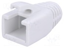 RJ45 plug boot; 8mm; Colour: white