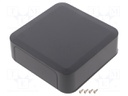 Enclosure: with panel; PF; X: 125mm; Y: 125mm; Z: 35mm; ABS; dark grey