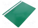 Document wallet; A4; green; Mat: PVC